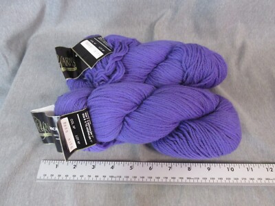2 Purple Cascade 220 Yarn Socks 100% New Pure Wool 440 Yds NEW
