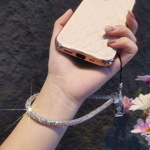 Crystal Phone Strap Full Pendant Wrist Strap Bling Keychain Strap For Woman - Photo 11 sur 25