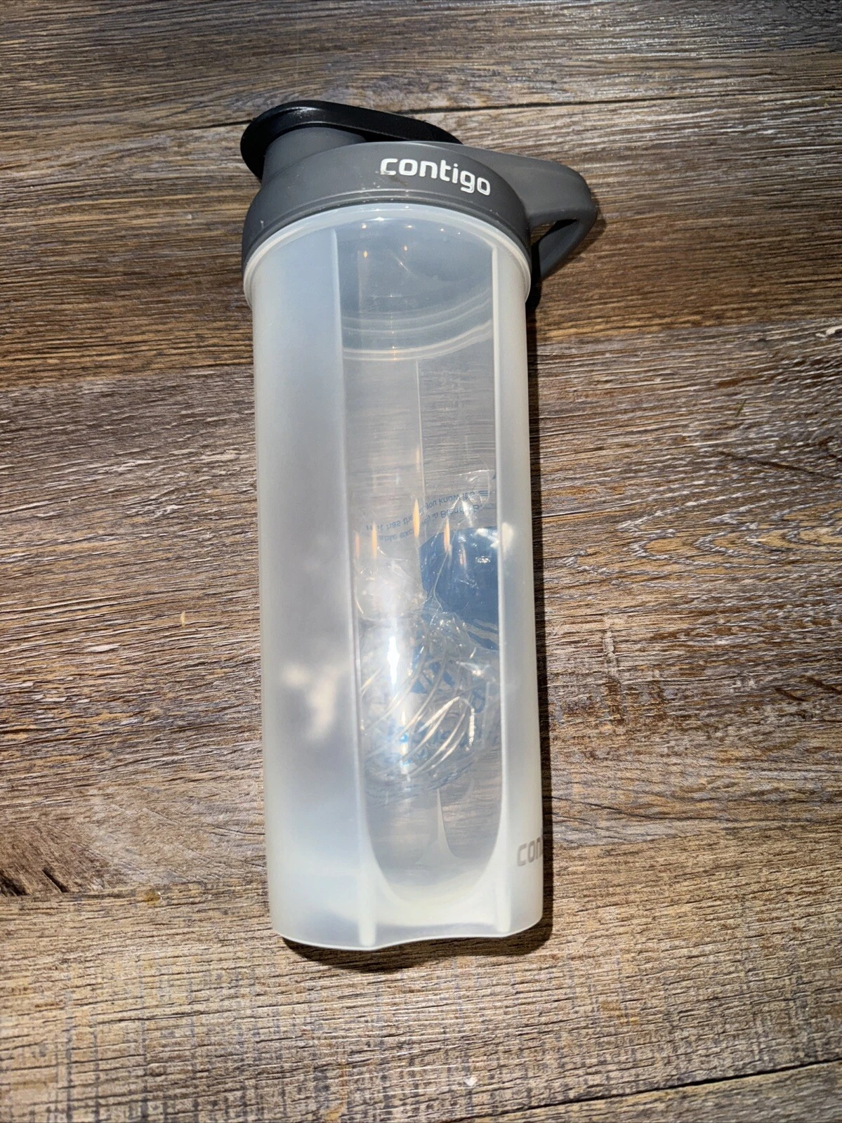 SHAKER/MIXER BOTTLE- WITH WISK-CONTIGO -PROTEIN SHAKE-BPA FREE-GREY LID-CLEAR
Opens in a new window