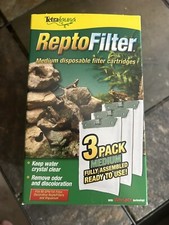 TetraFauna ReptoFilter Filter Cardridges 3 Pack MEDIUM Whisper Disposable NEW