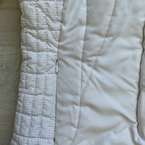 Vintage Paris Blues Womens White Puffer Winter Coat Size Medium Zipper Snap - Picture 4 of 9