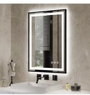 VanPokins LED Bathroom Mirror, 24x32 Inch Gradient Front and Backlit LED Mirror