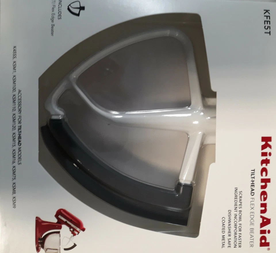 KitchenAid Cabezal Inclinable Flex Edge Batidor, 4.5/5 Cuartos de Cuarto, Blanco - Accesorio Original Foto 3 de 4
