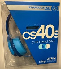ifrogz cs40s Chromatone Over-Ear Headphones Built-In Mic Blue