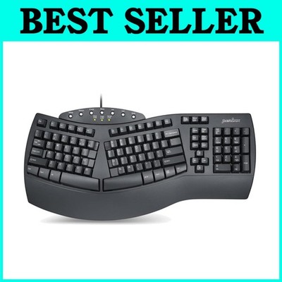 Ergonomic Split Keyboard - Tactile Feedback -** Black Color