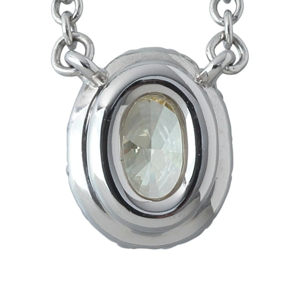 Collar de diamantes amarillos vivos de lujo Tiffany & Co. Soleste Pt950 Au750 YG 16,1 pulgadas Foto 3 de 4