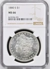 1880-S Morgan Silver Dollar MS66 NGC Beautiful Die Polish Lines