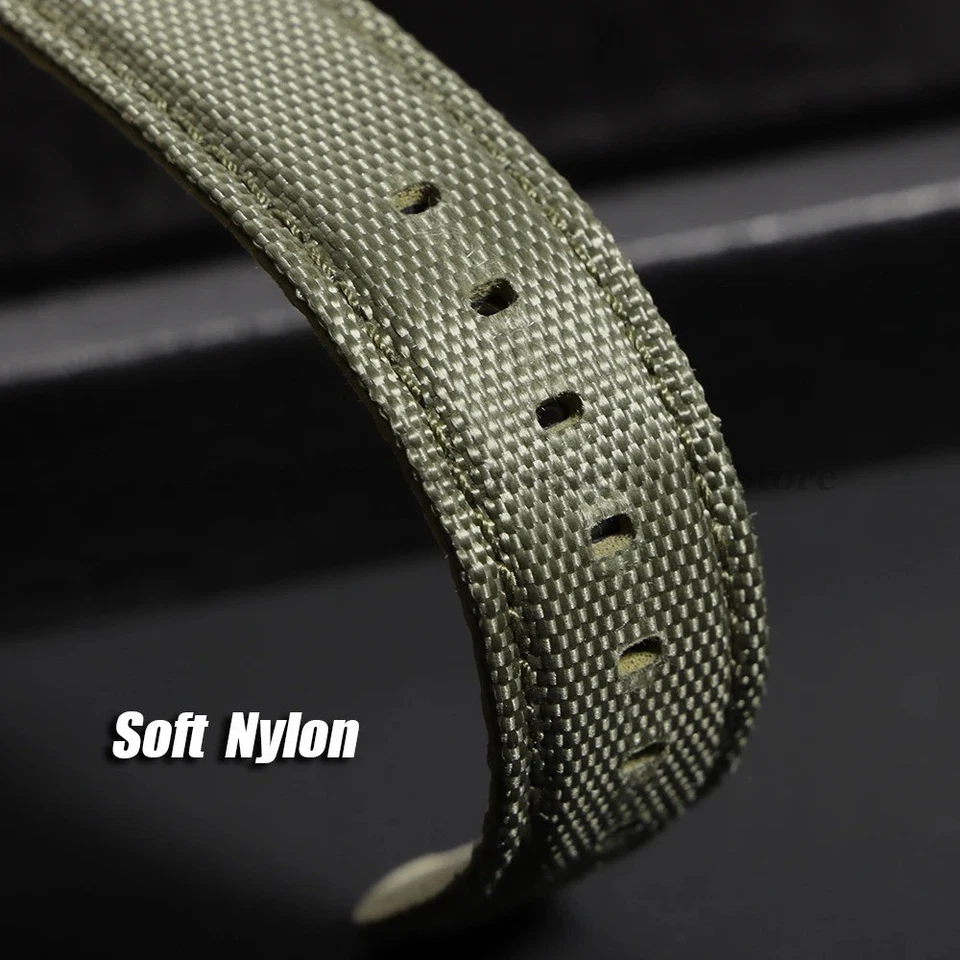 Correa de reloj de tela de vela 20 mm para Omega para Seiko Business nailon mariposa Buc Foto 3 de 4