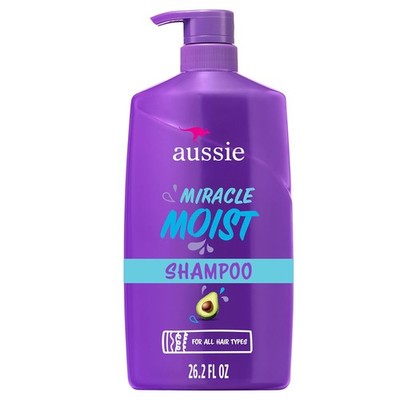 Aussie Miracle Moist Shampoo for All Hair Types - Dry, Curly, Coily, Wavy, Strai