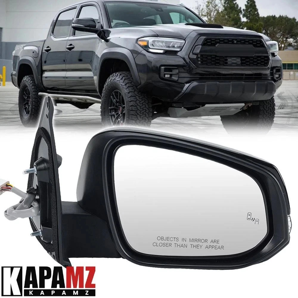 Mirror Heated Turn Signal Blind Spot For 2016-2023 Toyota Tacoma Passenger Side