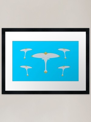 Sky Mantas gerahmter Kunstdruck gerahmtes Wandbild Poster Leinwanddruck Bild