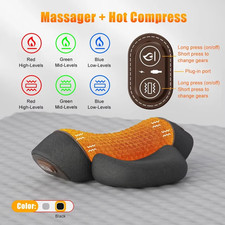 Cervical Support Electric Neck Massager Pillow with Heat and Vibration Therapy