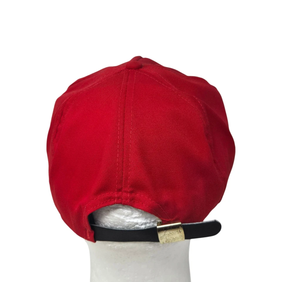 De Colección Mystik Lubricantes Lubricante Bordado Cuero Rojo Correa Cuerda Camionero Sombrero Foto 4 de 4