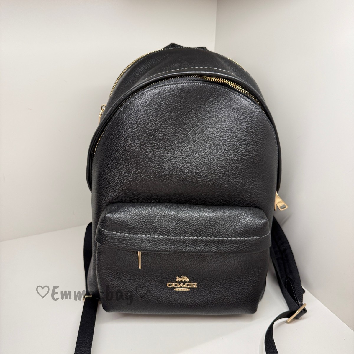 NWT Coach Taylor Small Backpack CDW78 pebbled leather/Gold/Black