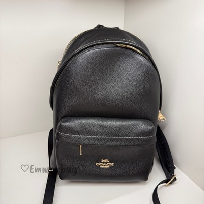 NWT Coach Taylor Small Backpack CDW78 pebbled leather/Gold/Black