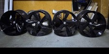 GENUINE OEM BENTLEY BENTAYGA 22" INCH 5 SPOKE GLOSS BLACK ALLOY WHEELS X4