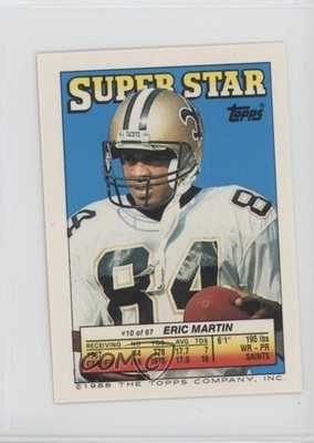 1988 Super Star Sticker Back Cards Eric Martin Andre Tippett ( 253) #10 HOF 0au4