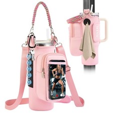 Magnetic Gym Bag for Men, Water Bottle Carrier Holder with Strap, Phone Pocke...