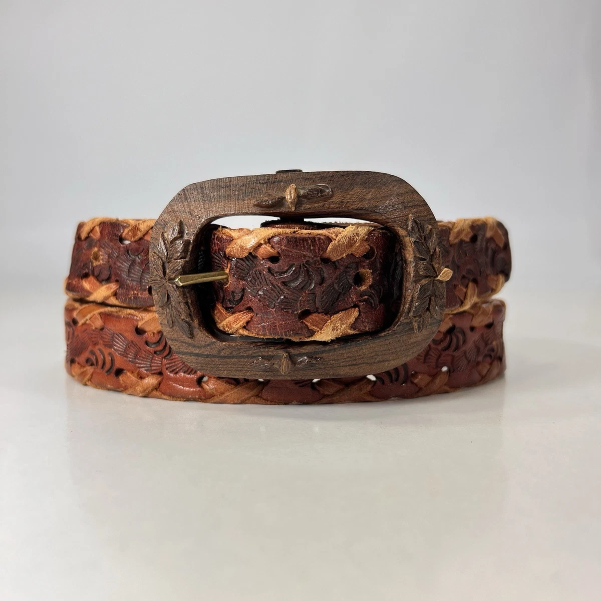 Women\'s leather belt Medium size 30 Custom Fur \