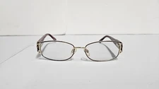 Sophia Loren M253 Eyeglasses Frame Gold & Burgundy Flex 53-16-140 Used