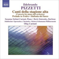 Audio Cd - Ildebrando Pizzetti - Canti Della Stagione Alta, Fedra: Preludio, Cab