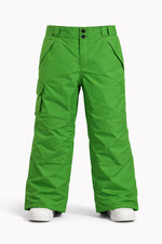 Slalom Kid's Snowboard Snow Ski Cargo Pants Vibrant Green Large