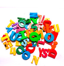 Vintage magnetic learning letters and numbers untested for learning used