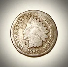 1865 Indian Head Cent-Plain 5, About Good to Good Details, $20+ Value, Free Ship