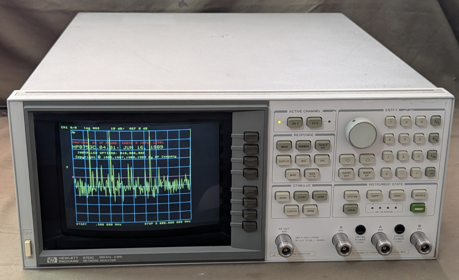 HP 8753C 6GHz RF Network Analyzer W/ OPT 002 006 010