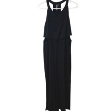 Sweaty Betty Black Racerback Layered Maxi Dress Medium