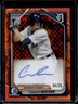 2024 Bowman Sapphire Carson Rucker Chrome Auto Refractor Orange 1st #/25 Tigers