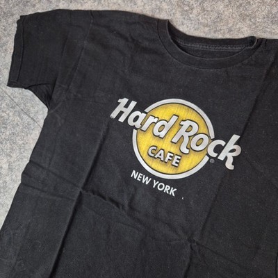 Hard Rock Cafe T-Shirt New York Schwarz Gr. M Mens Fit Vintage Logo Cotton