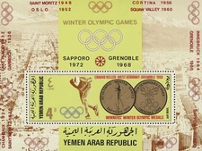 Winners Winter Olympic Medals Souvenir Sheet Mint NH