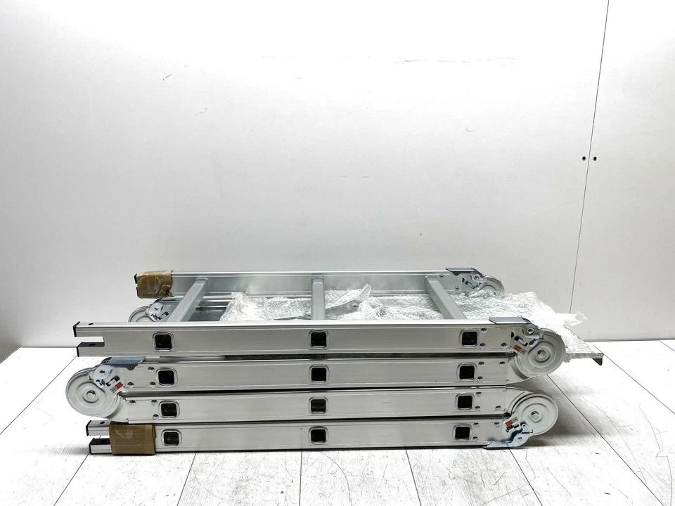 Scala pieghevole in alluminio Hailo M60 7412-037 4x3, con piattaforma 150 kg B - Immagine 2 di 4