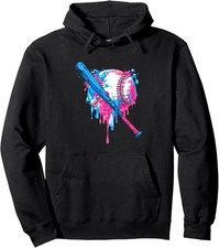 Respect The Drip Baseball Design Ice Cream Drip Unisex Hooded Sweatshirt