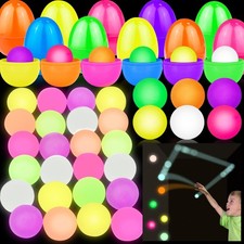 Easter Basket Stuffers 24 Pack Prefilled Eggs with 1.3 Inch, Colorful