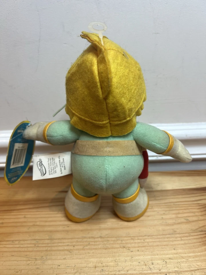 "Figura de juguete de peluche Jim Hensons Fraggle Rock Doozers 2004 Sababa Toys sombrero amarillo 8""" Foto 3 de 4