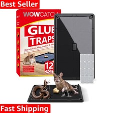 Rat, Snake and Mouse Traps 12 PK, Large Bulk Sticky Glue Traps Indoor for Hom...