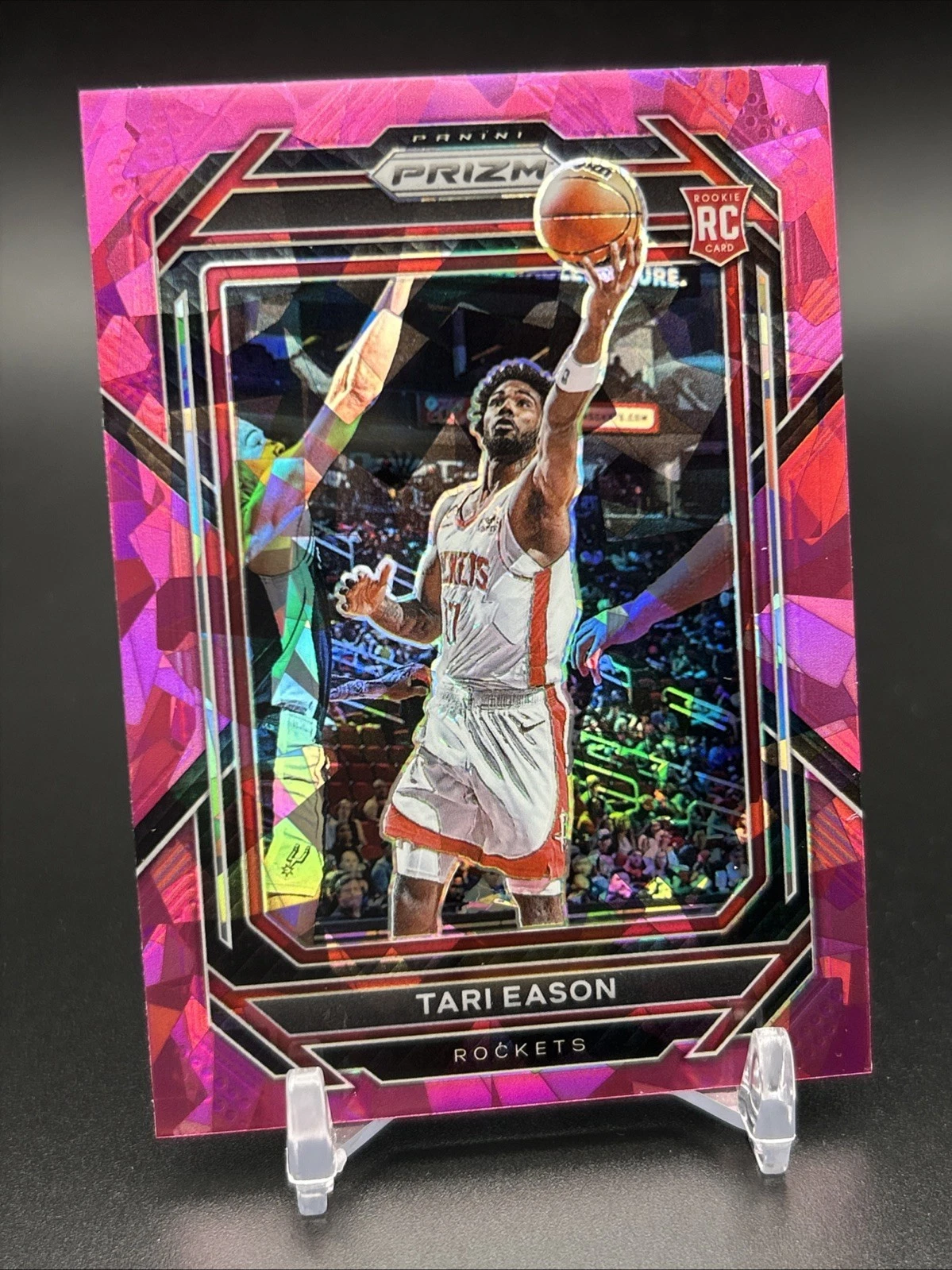 2022-23 Panini Prizm Pink Ice Prizm #258 Tari Eason (RC) Houston Rockets