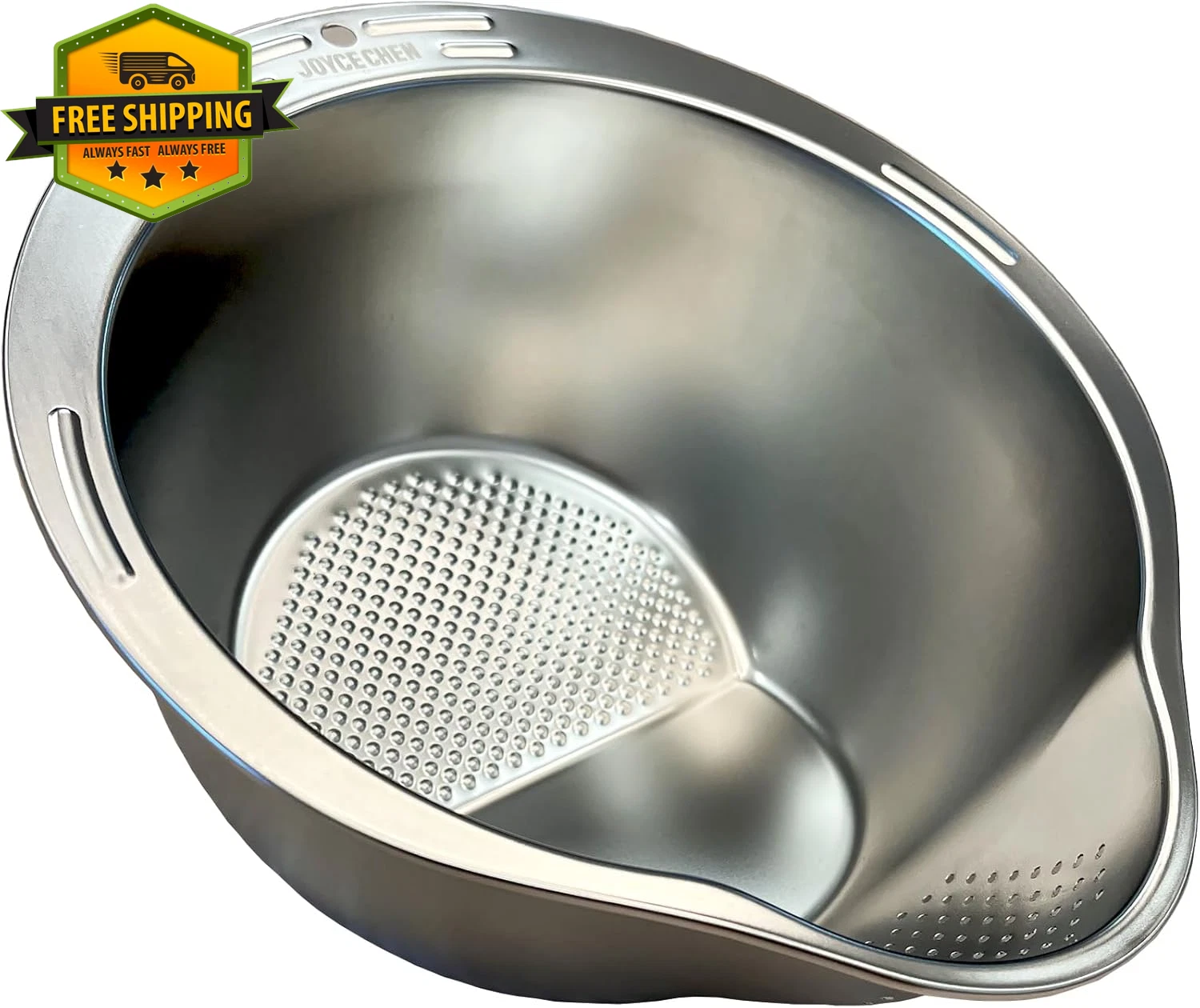 Stainless Steel Rice Strainer Bowl Washer Colander Kitchen Drain Tool