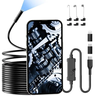 ENNOVOR 2025 Endoscope Inspection Camera 1920 HD Flexible Rigid Snake Inspection Camera