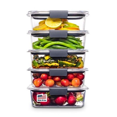 Brilliance Tritan Plastic Food Storage Containers BPA Free Airtight Lids Idea...