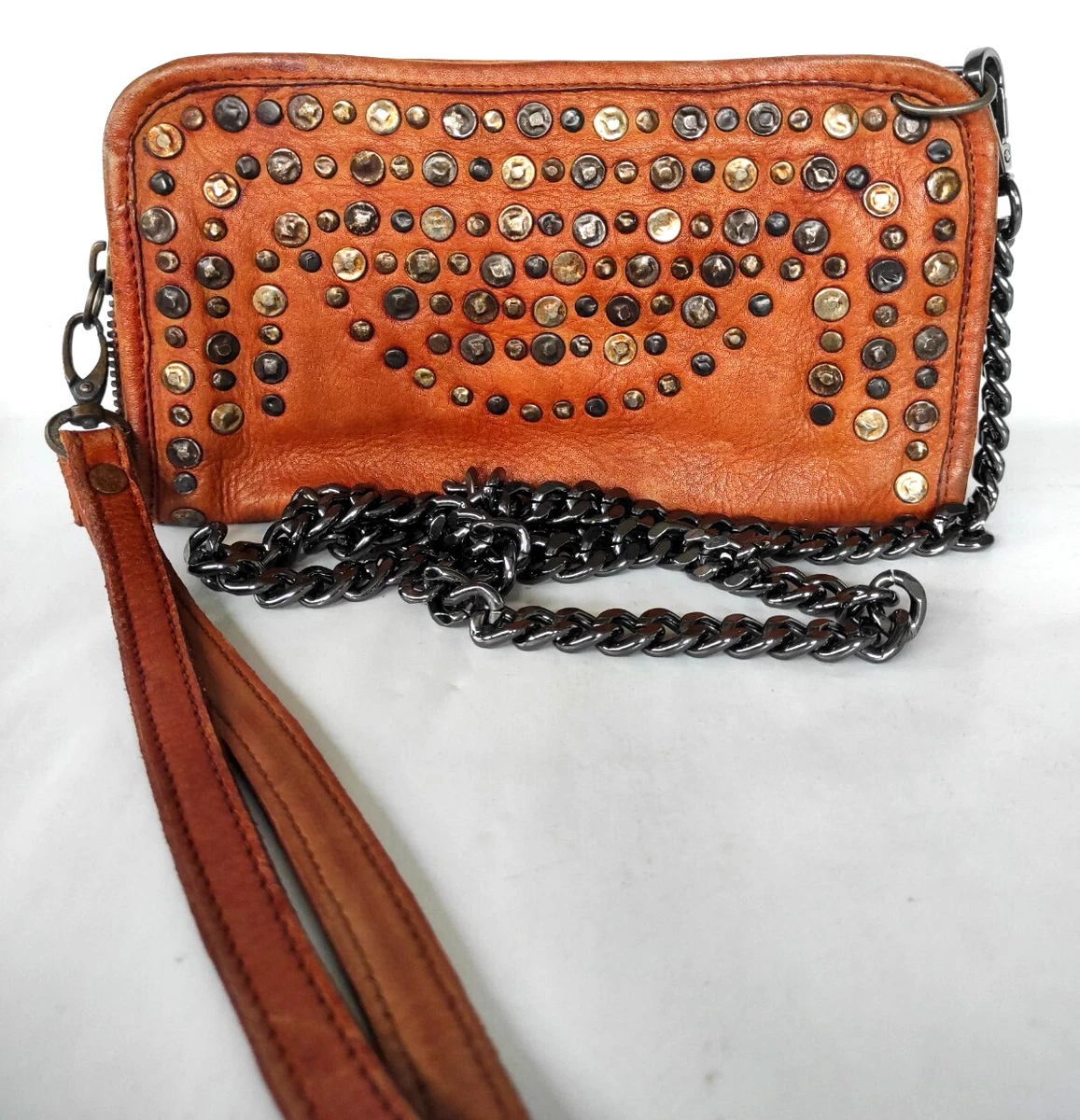 Lovesome Pochette Da Polso Donna A Tracolla, Piccola E Leggera, Marrone, Con 6 Slot Per Carte E Cerniera, Dimensioni 21,6x12,7x1,3 Cm