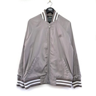 The Hundreds Herren leichte Collegejacke Windbreaker L grau