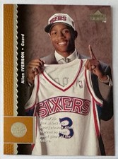1996-97 Upper Deck #91 Allen Iverson BASKETBALL Philadelphia 76ers Rookie Card. rookie card picture