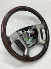 2007- 2014 Escalade Denali Cocoa Brown Heated Leather Steering Wheel Woodgrain 2007- 2014 Escalade Denali Cocoa Brown Heated Leather Steering Wheel Woodgrain