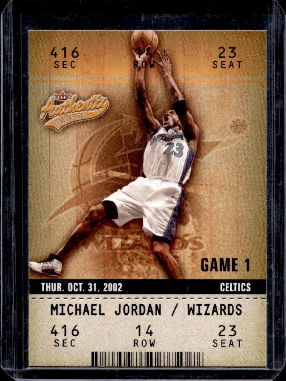 2002-03 Fleer Authentix Michael Jordan #72 Wizards