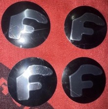 4 Forgiato Center Cap Logo Decal Emblem Stickers Black Chrome Diamant F Logo 4 Forgiato Center Cap Logo Decal Emblem Stickers Black Chrome Diamant F Logo