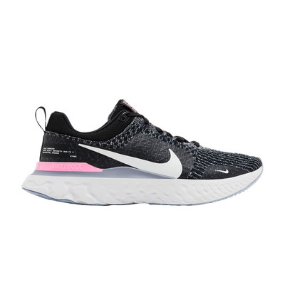 Size 9.5M/11W - Nike React Infinity Run Flyknit 3 'Black Pink' (NO BOX) DZ3014-0