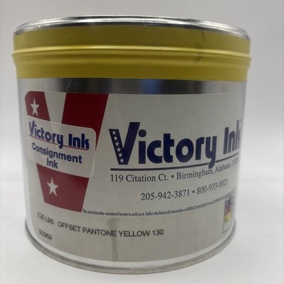 Victory Ink- Offset Pantone Printing Ink ''YELLOW 130''-- 5.20 lb. can ''Oil Base''